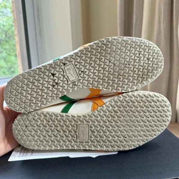 New Onitsuka Tiger Mexico 66 ASICS in Cream Citrus Yellow Green Womens 8.5 - Picture 6 of 10